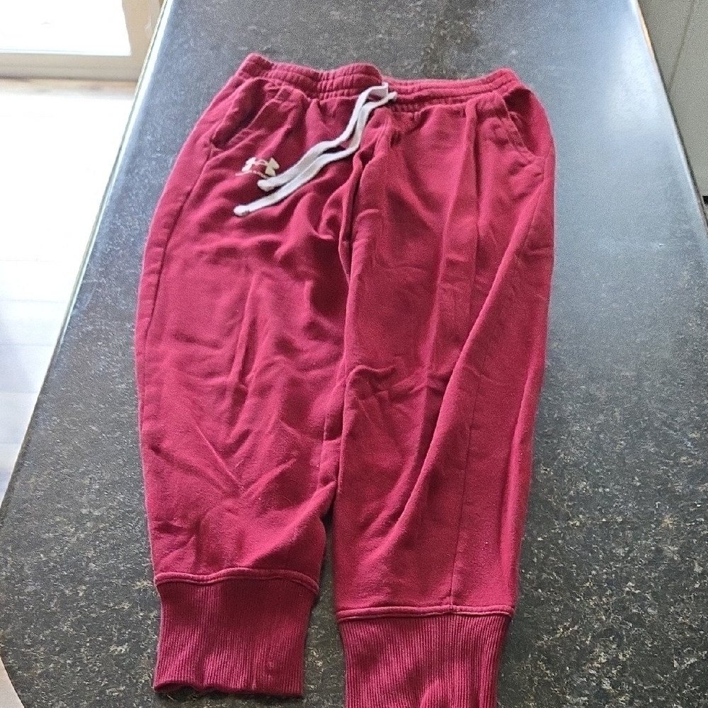 Womens Under Armour  Maroon Jogger Pants